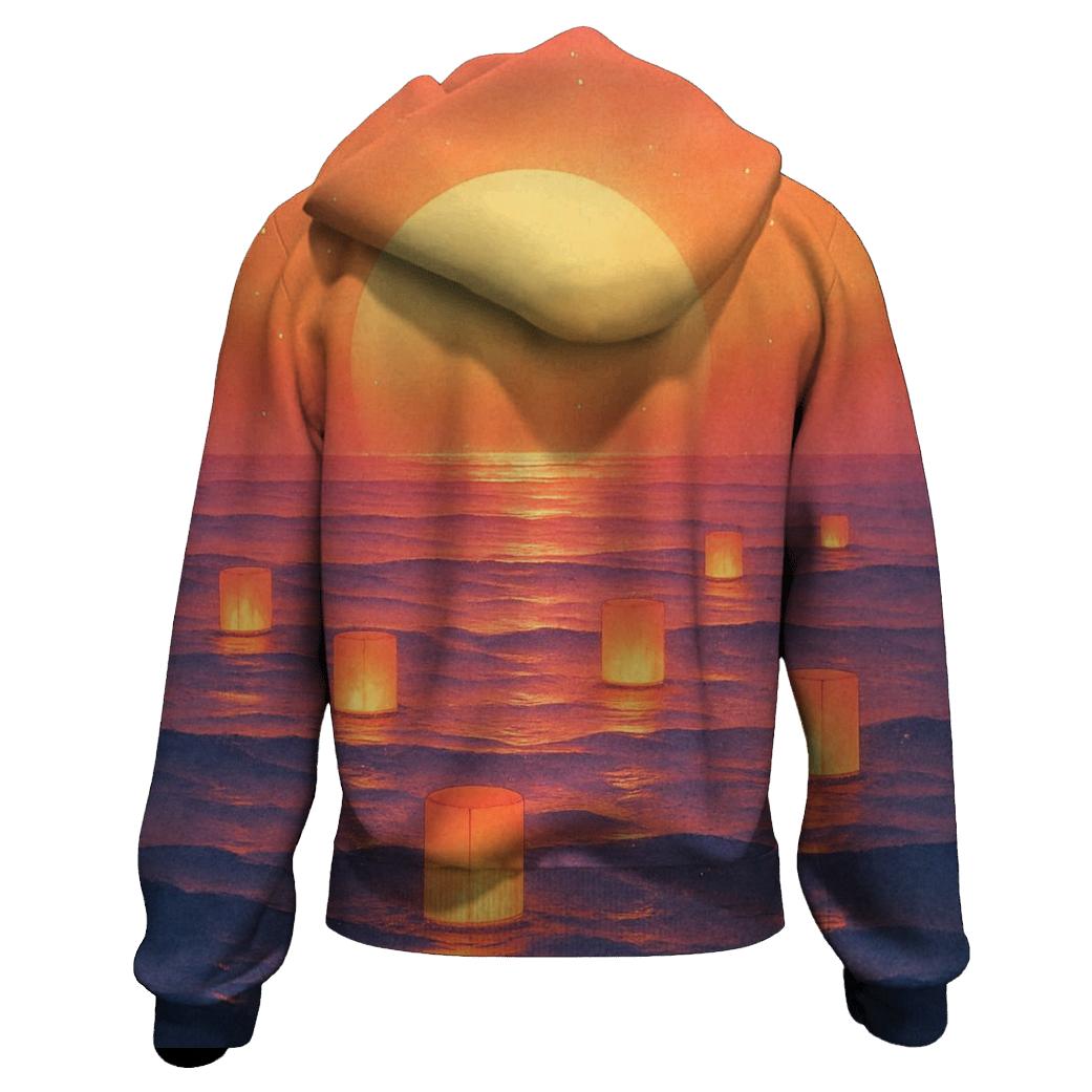 Lantern Tide Afterglow printed hoodies