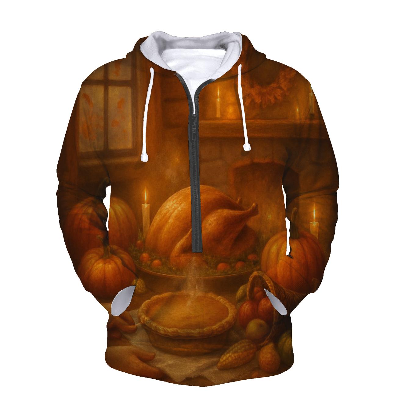 Candlelit Cornucopia Cabin Supper heavyweight hoodies