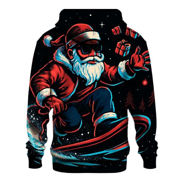 Neon Snowstorm Santa Rider hoodies fashion