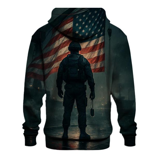 Harbor Vigil Flag Reflection hoodie designs