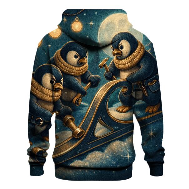 Midnight Sleigh Repair Crew Of Penguins hoodie styles