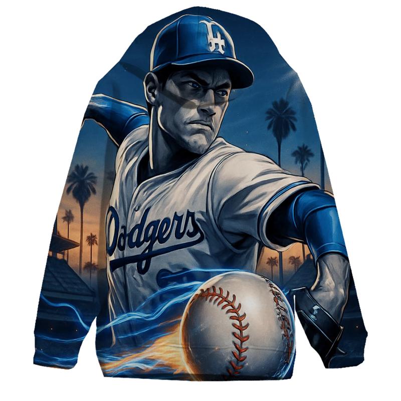 Chrome Fastball Over The Palm Horizon embroidered hoodies