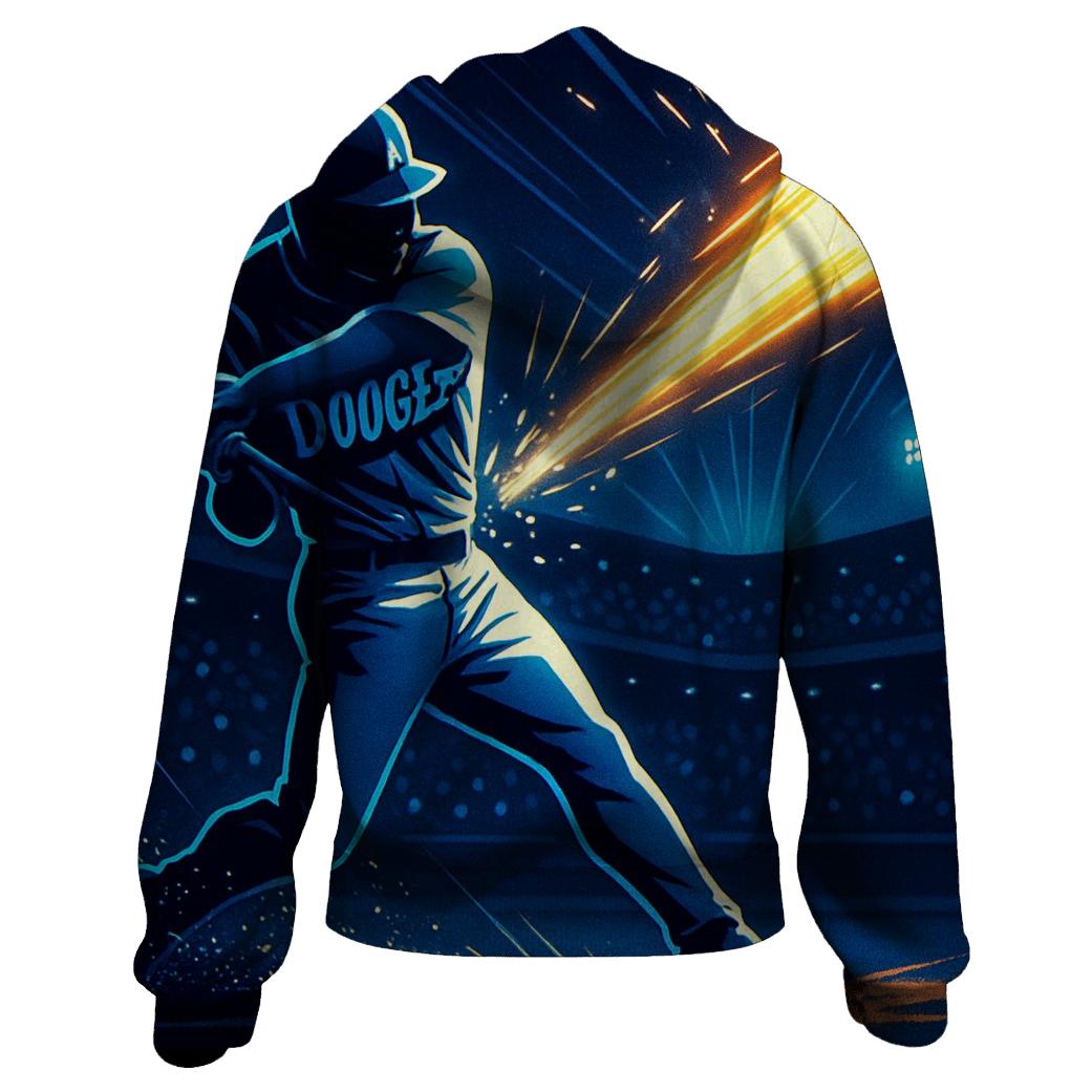 Neon Rally Burst Through The Night Stadium embroidered hoodies