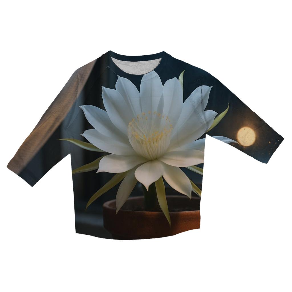 Night Blooming Cereus Window Sill Time Lapse trendy 3/4 sleeve tops