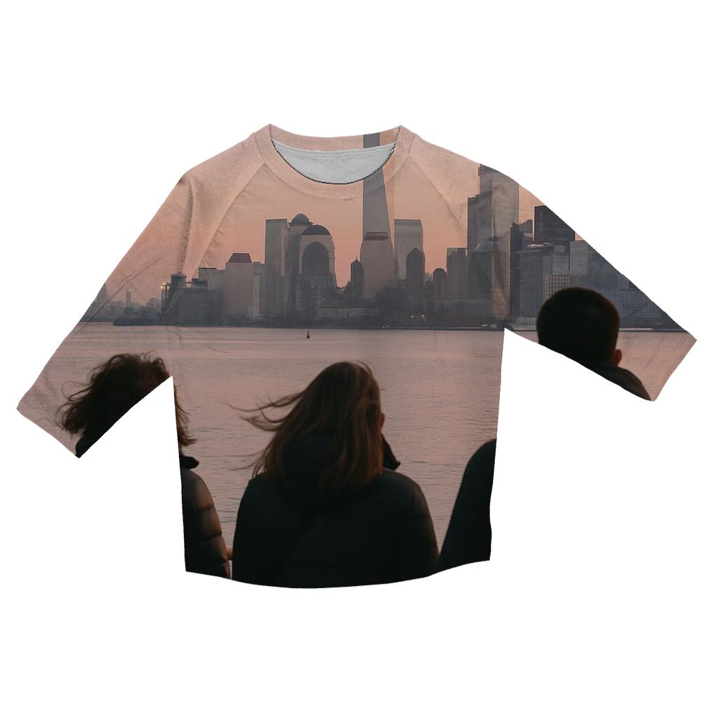 Civic Dawn Over Manhattan From The Staten Island Ferry custom 3/4 sleeve shirts