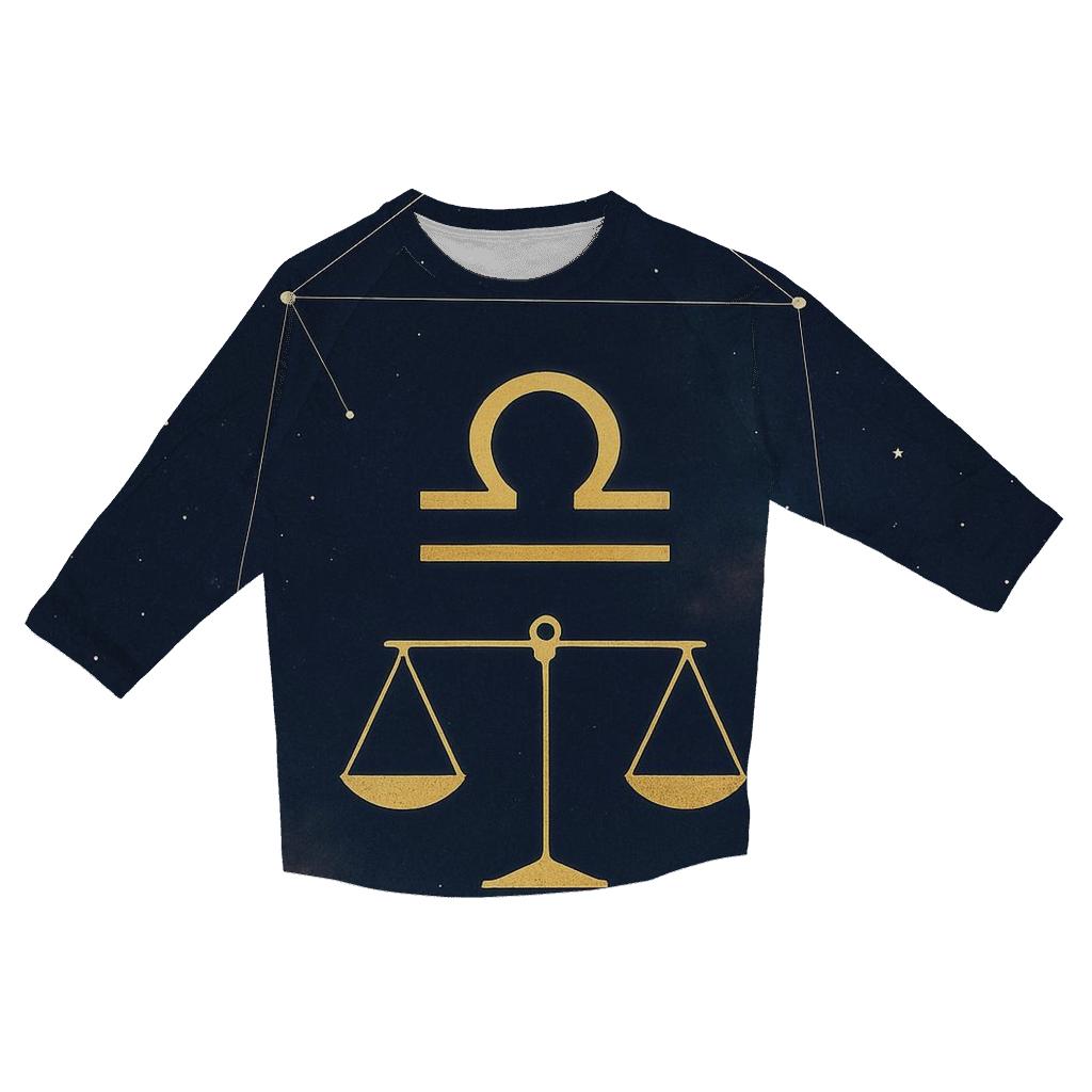 Libra Equinox Star Chart Scales designer 3/4 sleeve blouses