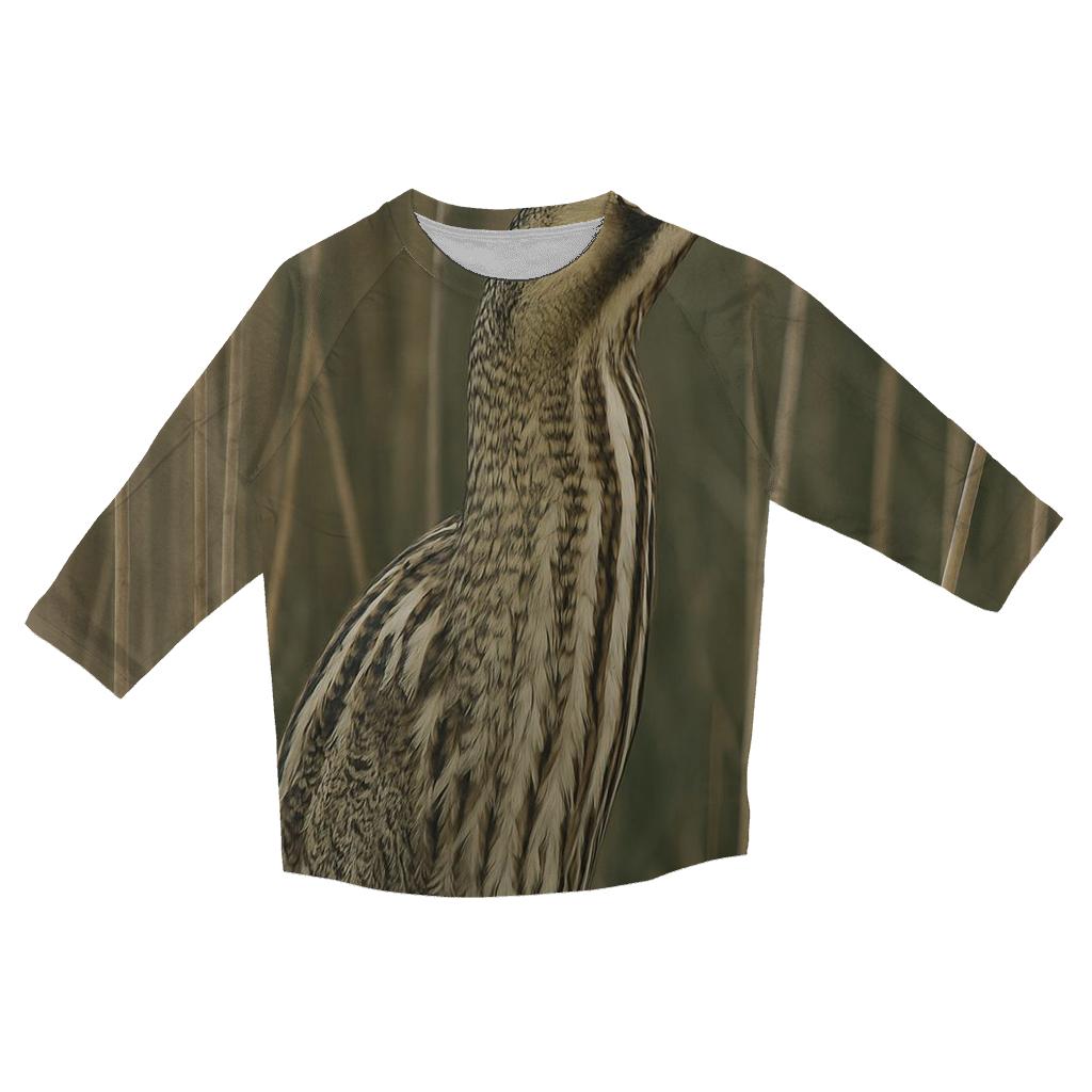 Reedbed Whisper  Eurasian Bittern personalized 3/4 sleeve tees