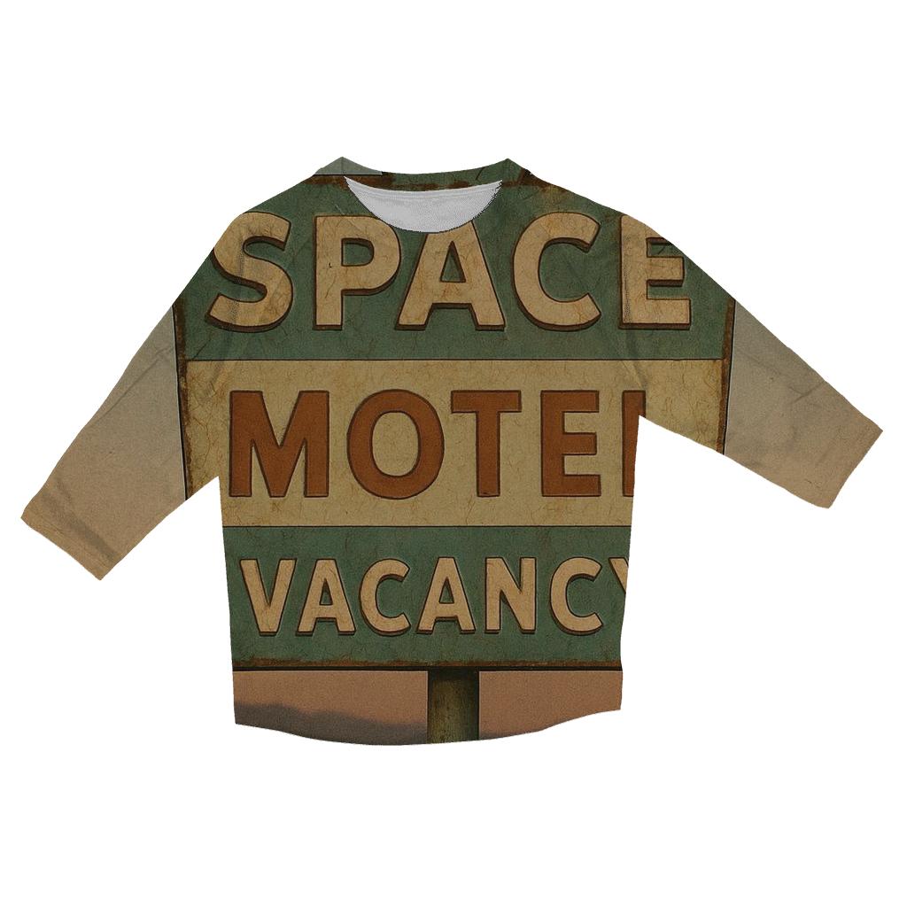 Faded Space Motel Vacancy Sign fashion 3/4 sleeve shirts