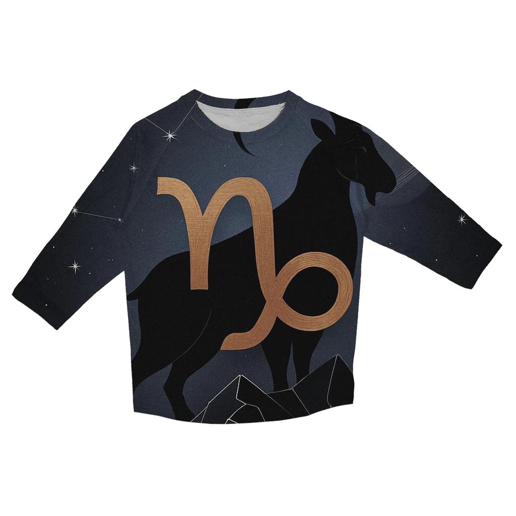 Capricorn Saturnian Mountain Goat Constellation stylish quarter sleeve tops