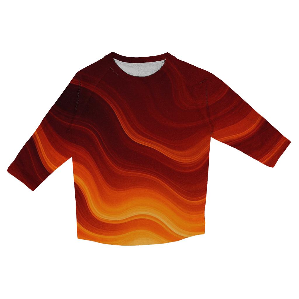 Molten Horizon Pour casual three quarter sleeve shirts