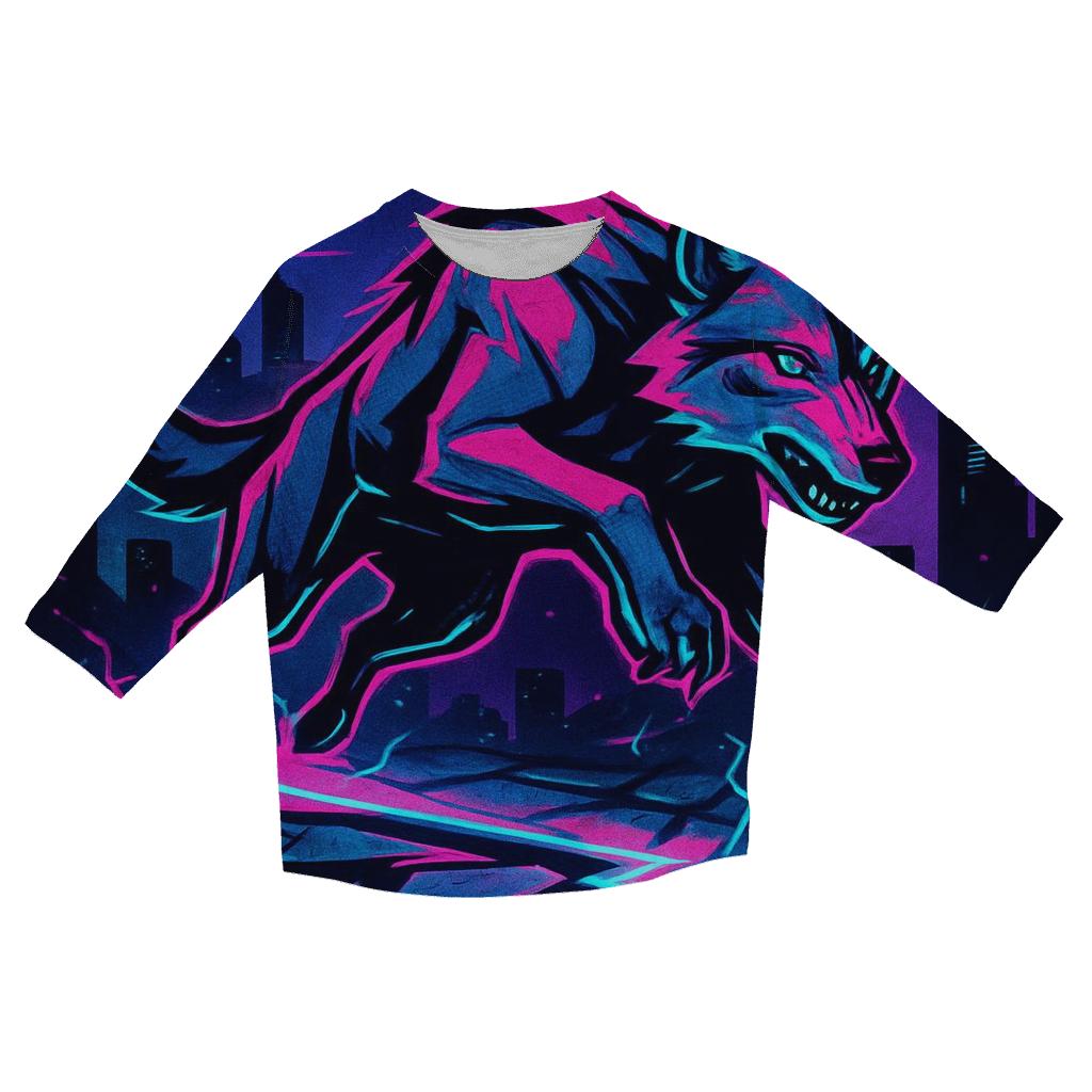Neon Rift Howlrunner printed three quarter sleeve shirts