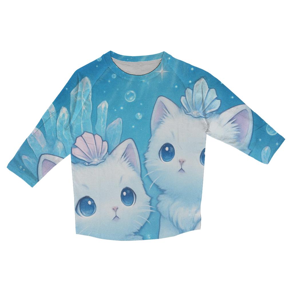 Crystal Reef Stargazer Cats fashion 3/4 sleeve shirts