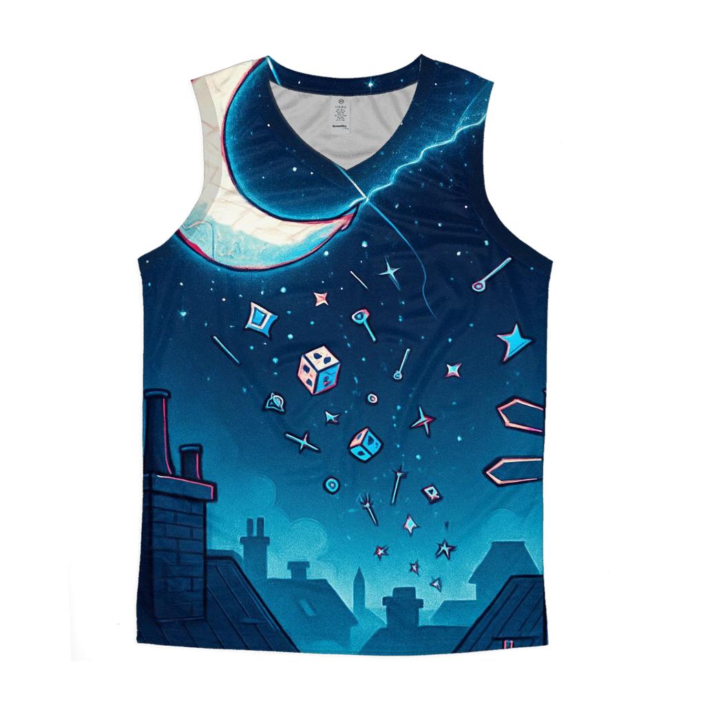 The Kite That Stole Midnight graphic print tank tops