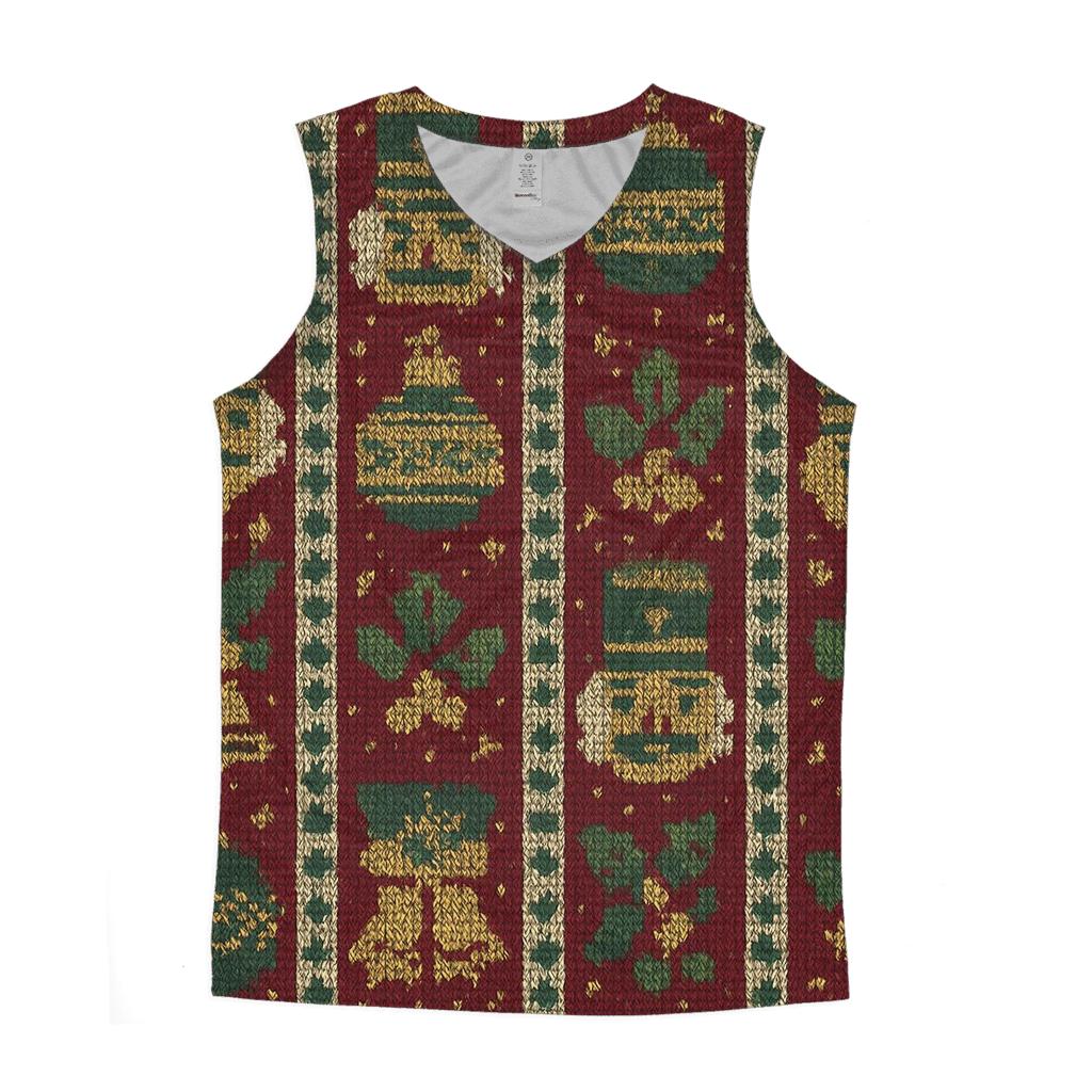 Nutcracker Ornament Ladder Stripe Design trendy fitted tank tops