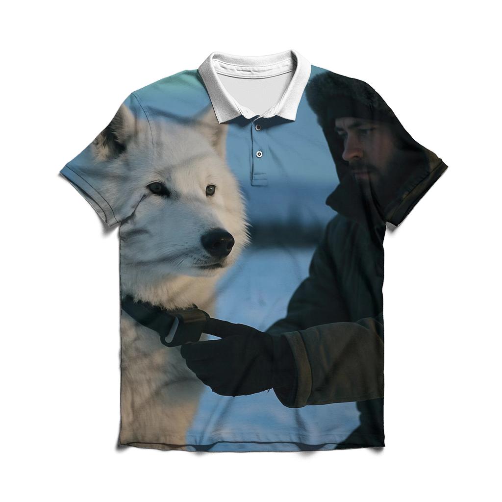 Arctic Wolf Under Boreal Research Collar Check stylish collar polo tees