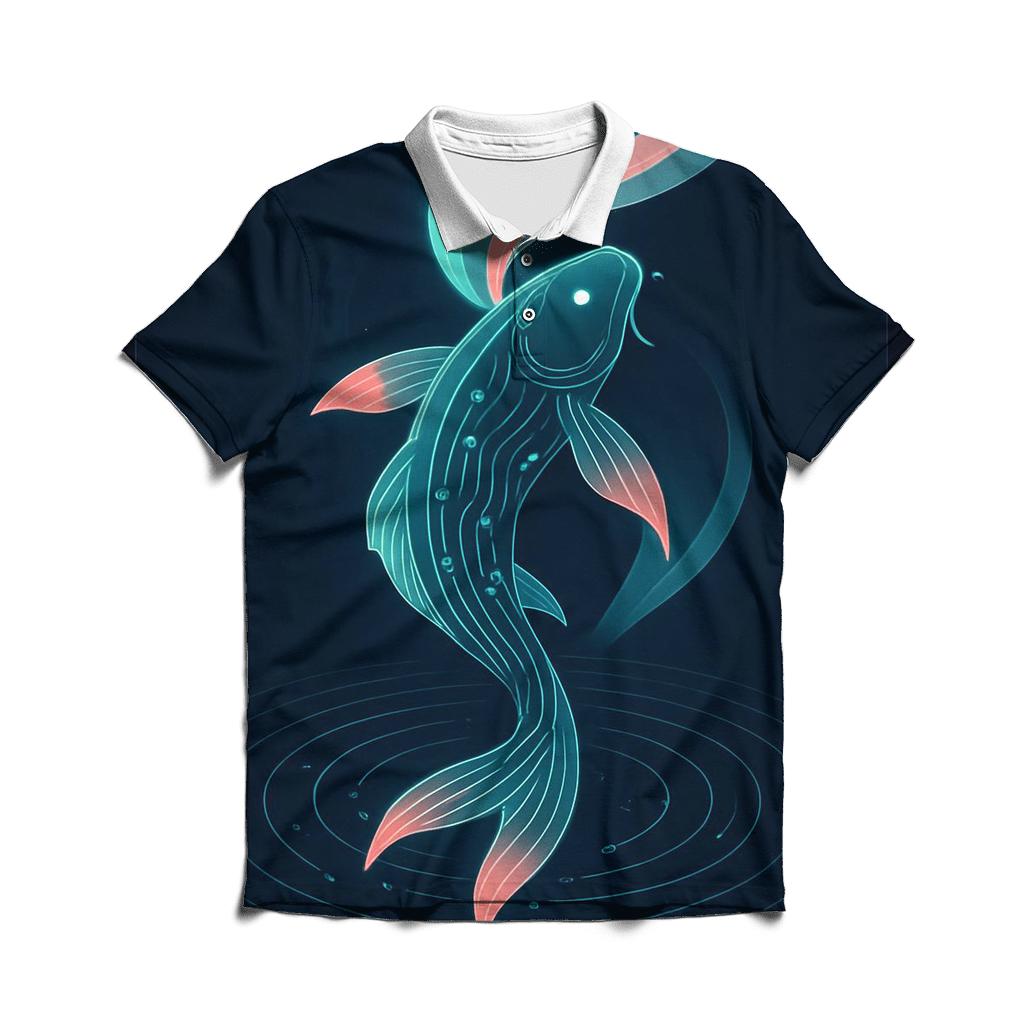 Aurora Circuit Koi premium cotton polo shirts