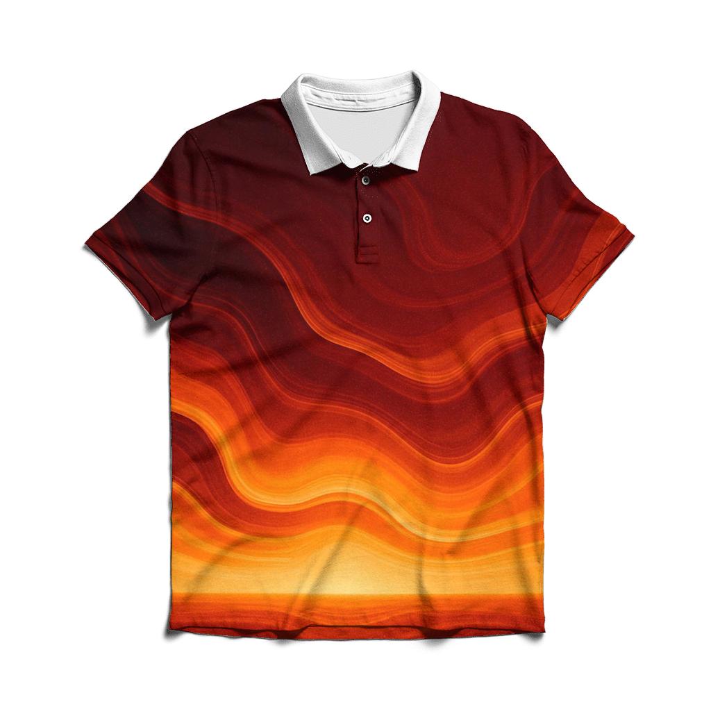 Molten Horizon Pour premium cotton polo shirts