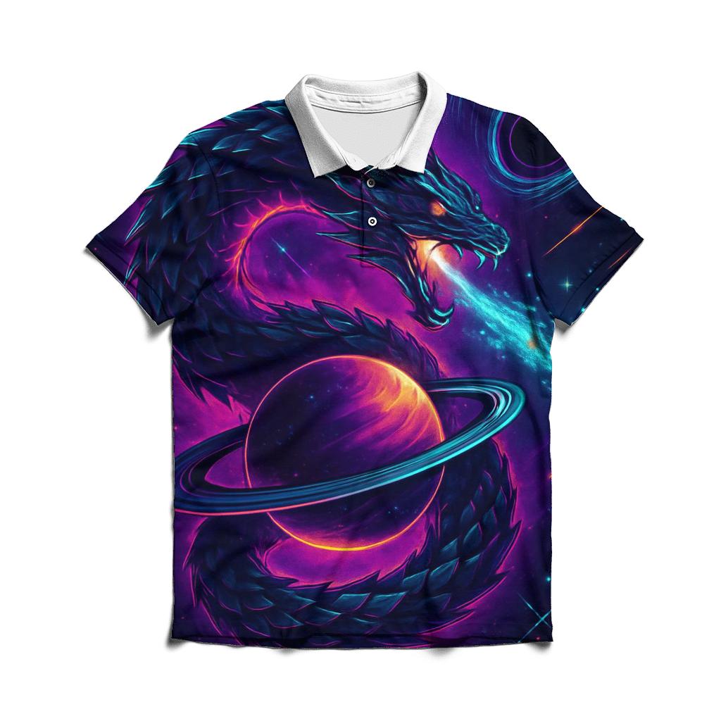 Forge Of The Aurora Serpent designer slim fit polos