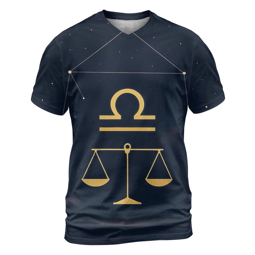 Libra Equinox Star Chart Scales designer pattern shirts