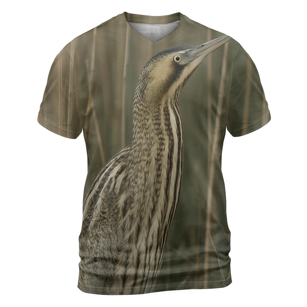 Reedbed Whisper  Eurasian Bittern unique graphic print tees