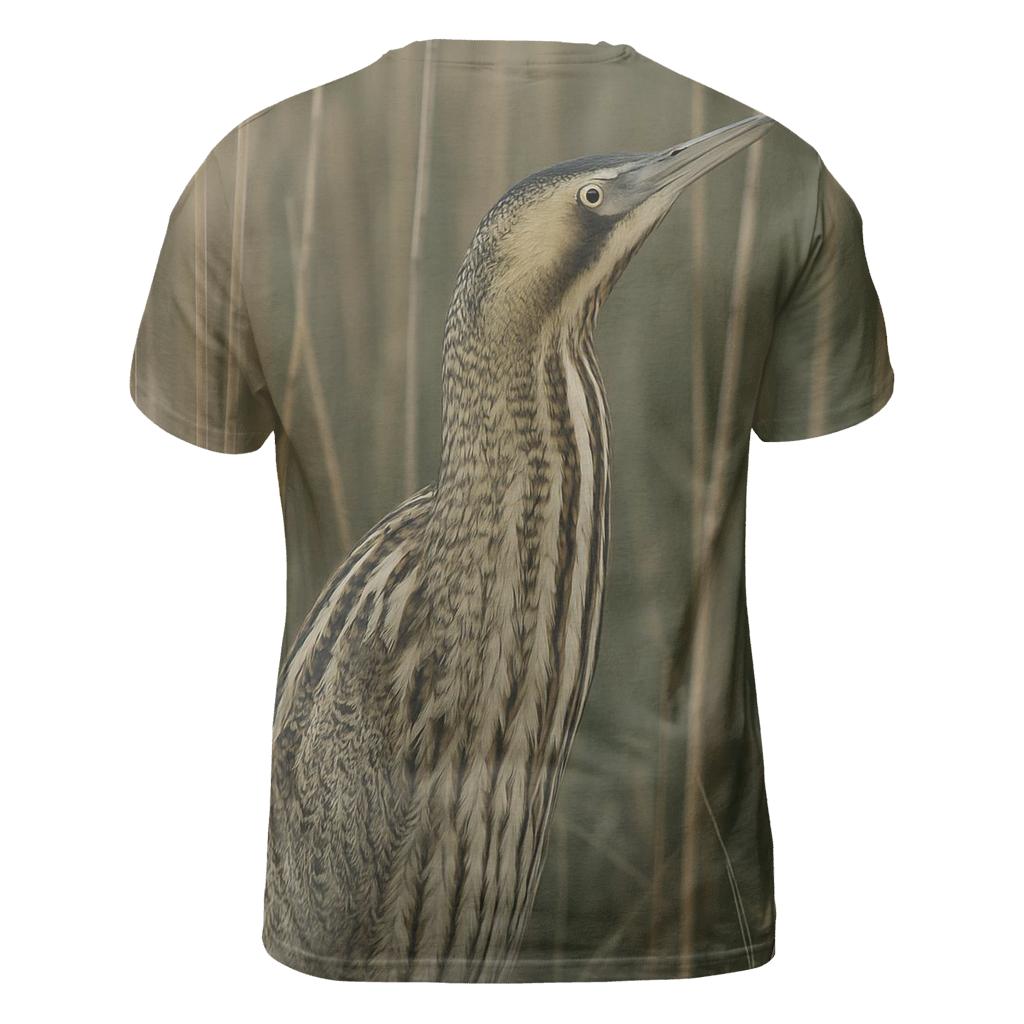 Reedbed Whisper  Eurasian Bittern unique graphic print tees