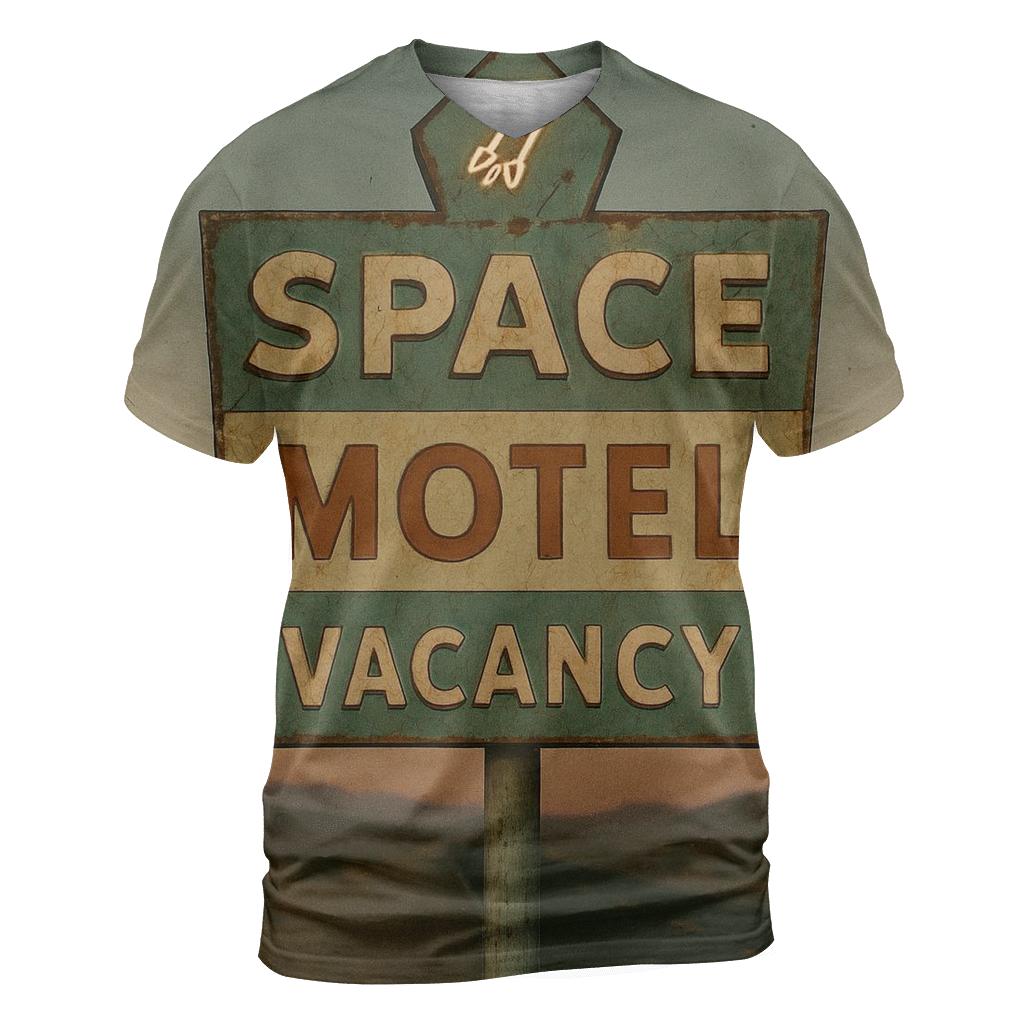 Faded Space Motel Vacancy Sign designer pattern shirts