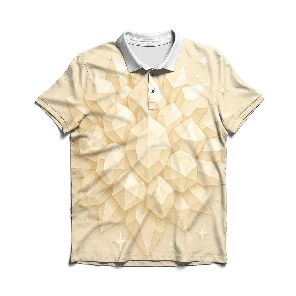 Champagne Crystal Lattice classic pique polos