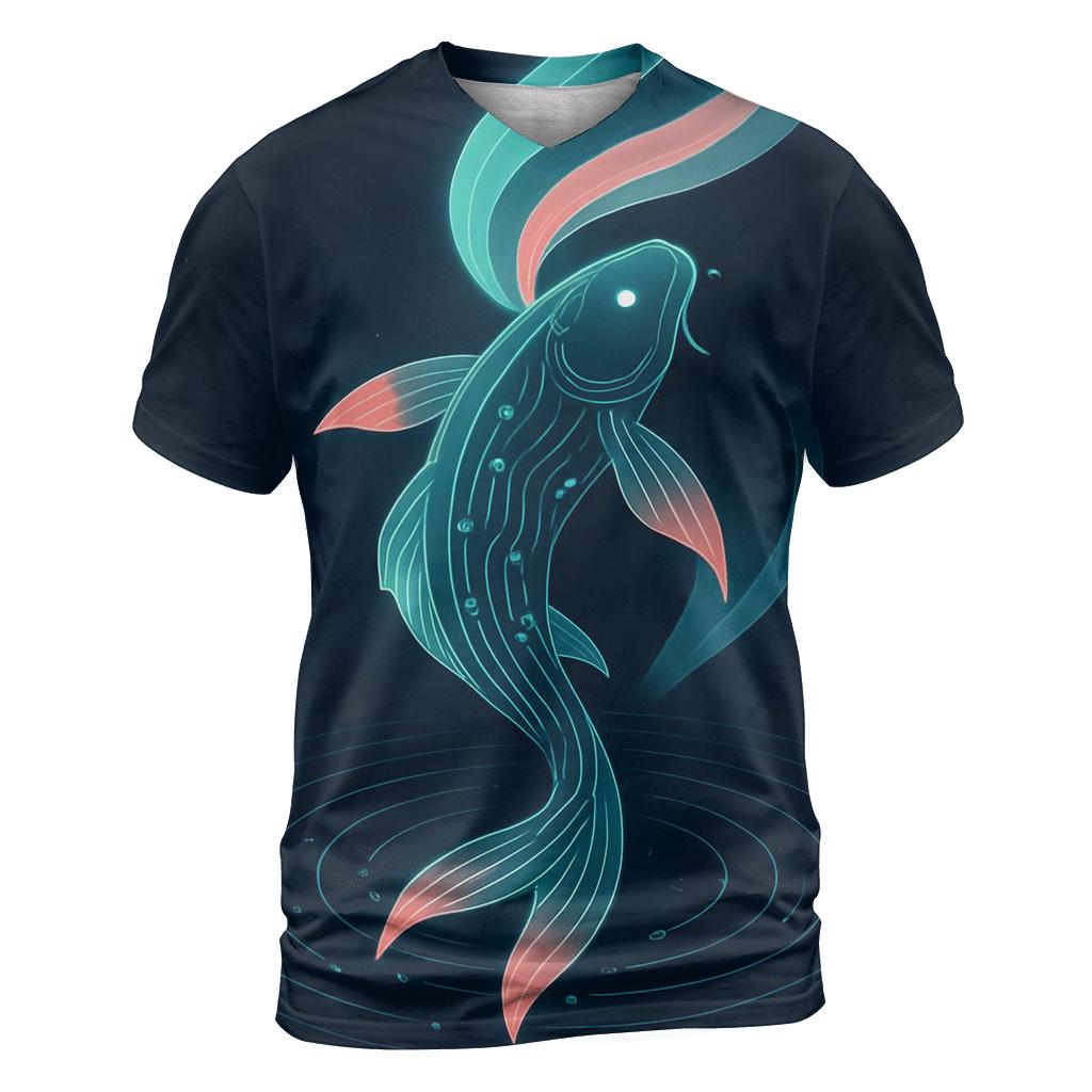 Aurora Circuit Koi custom all-over print shirts