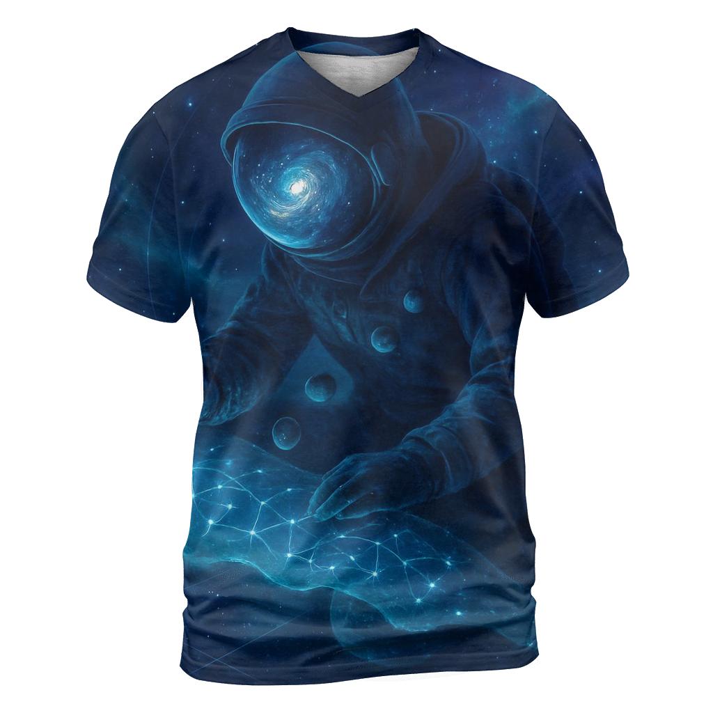 The Luminous Cartographer Of Spiral Seas trendy printed shirt styles