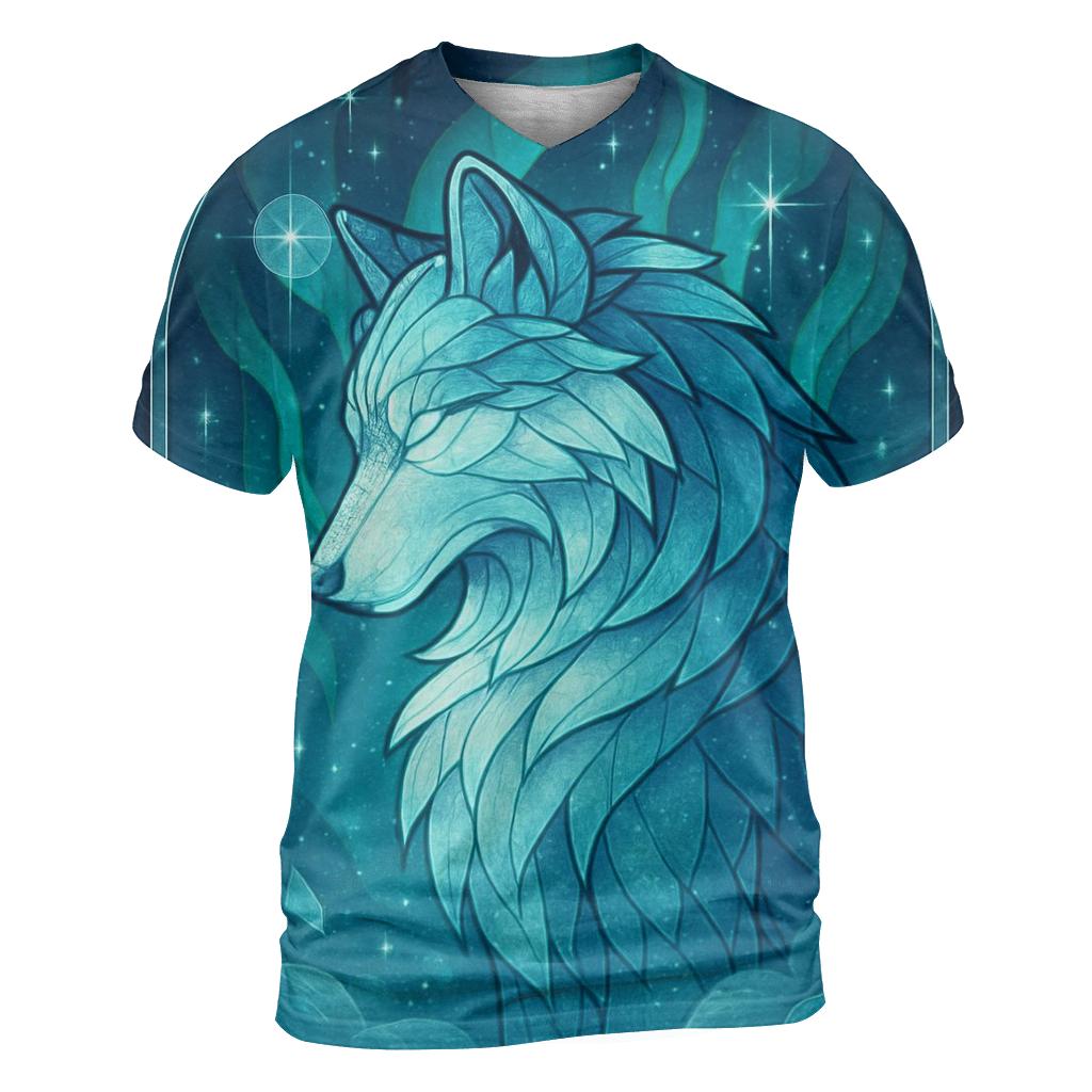 Cathedral Of The Aurora Wolf unique graphic print tees
