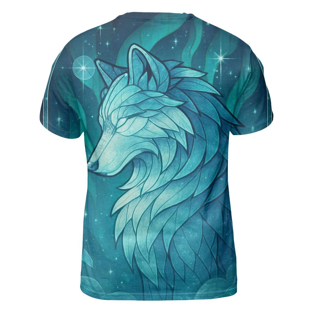 Cathedral Of The Aurora Wolf unique graphic print tees