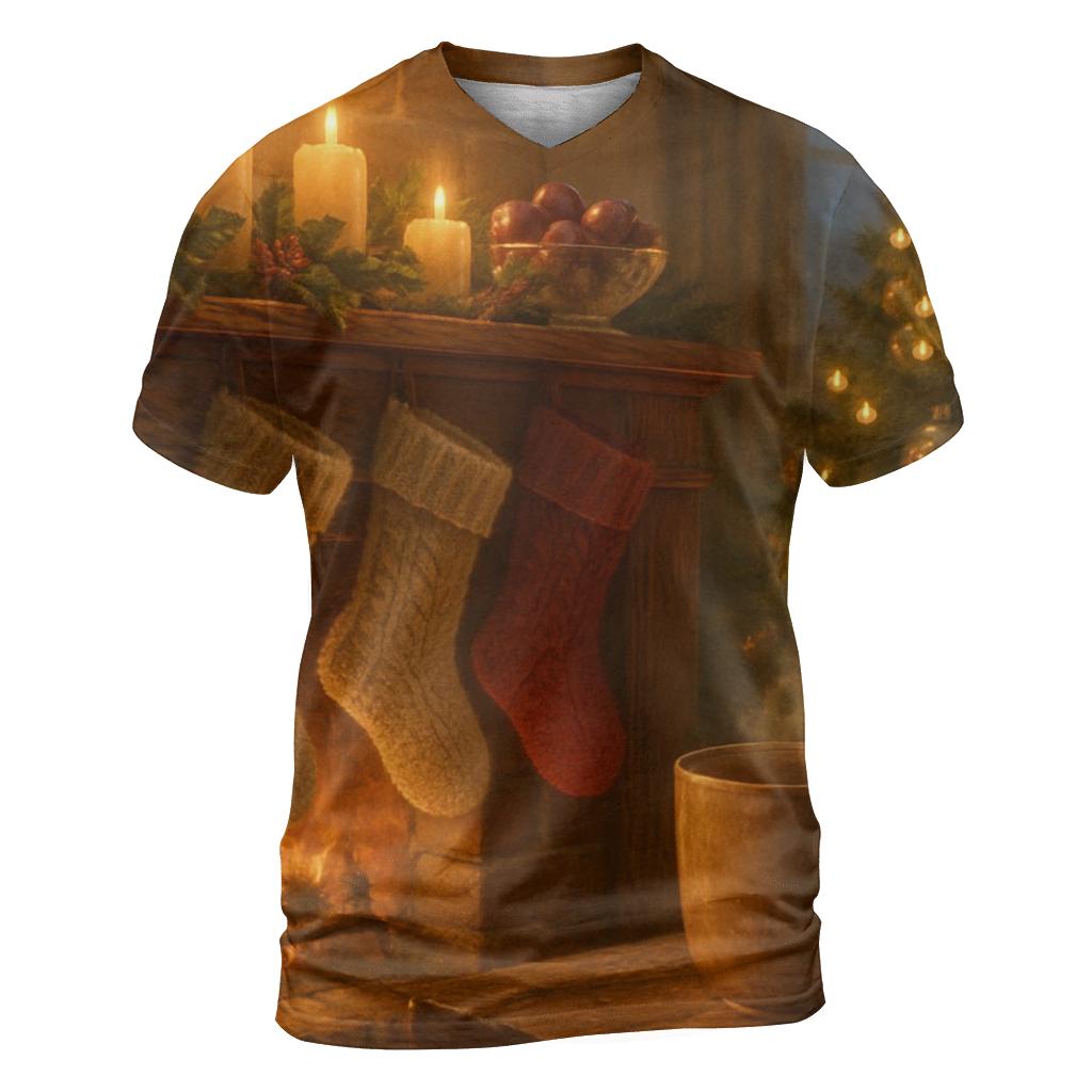 Candlelight On The Evergreen Mantel personalized full print shirts