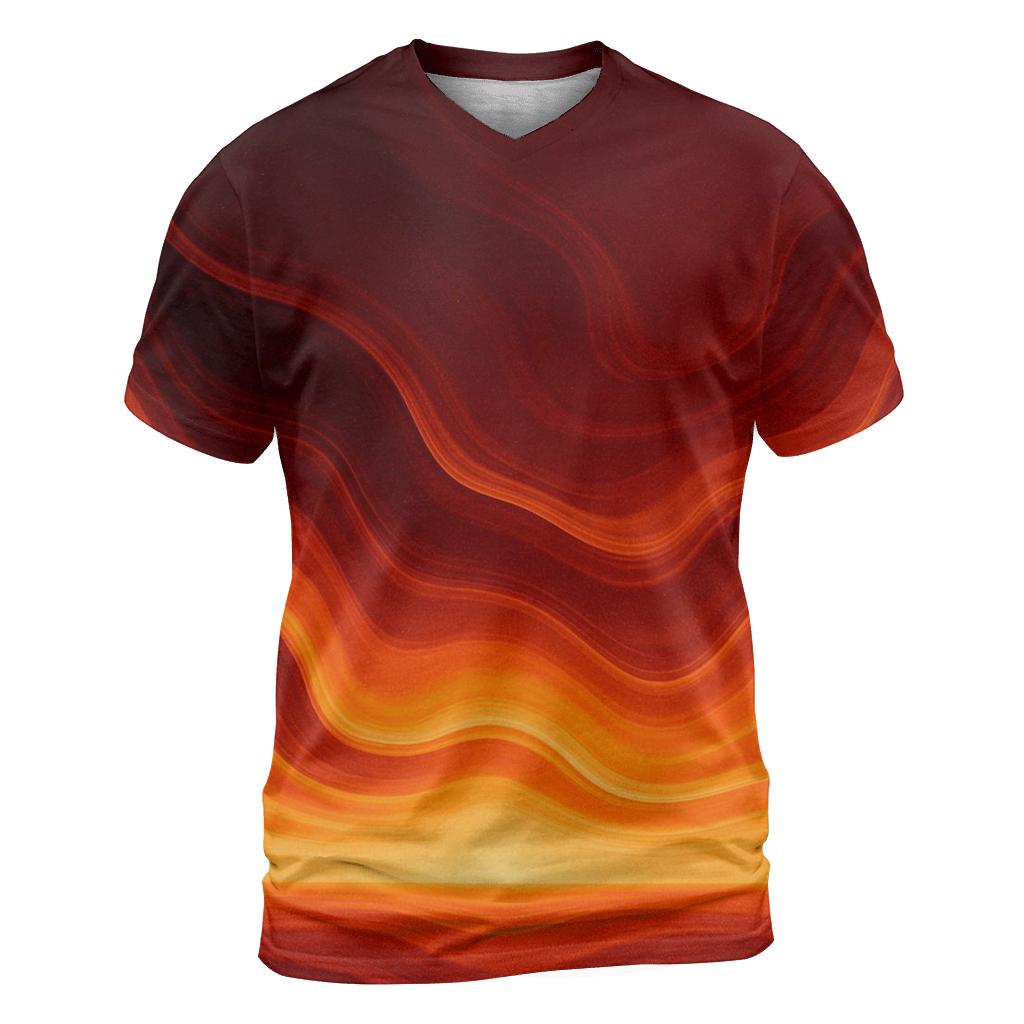 Molten Horizon Pour trendy printed shirt styles