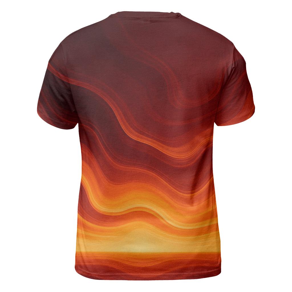 Molten Horizon Pour trendy printed shirt styles