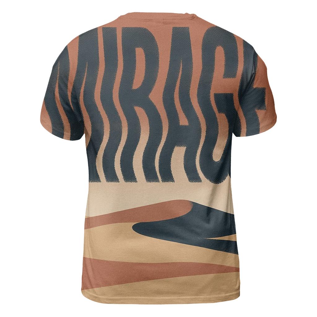 Desert Moon Typography Mirage unique graphic print tees