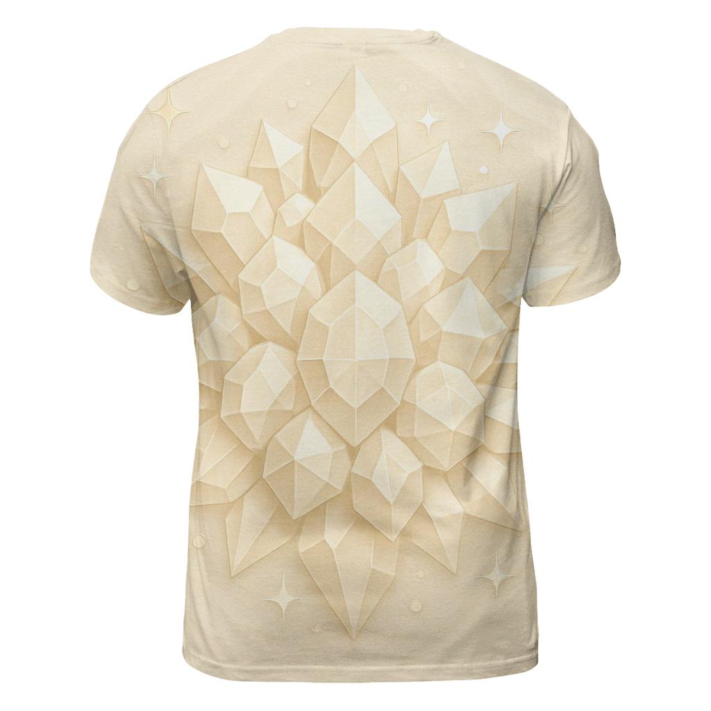 Champagne Crystal Lattice artistic all-over print tops