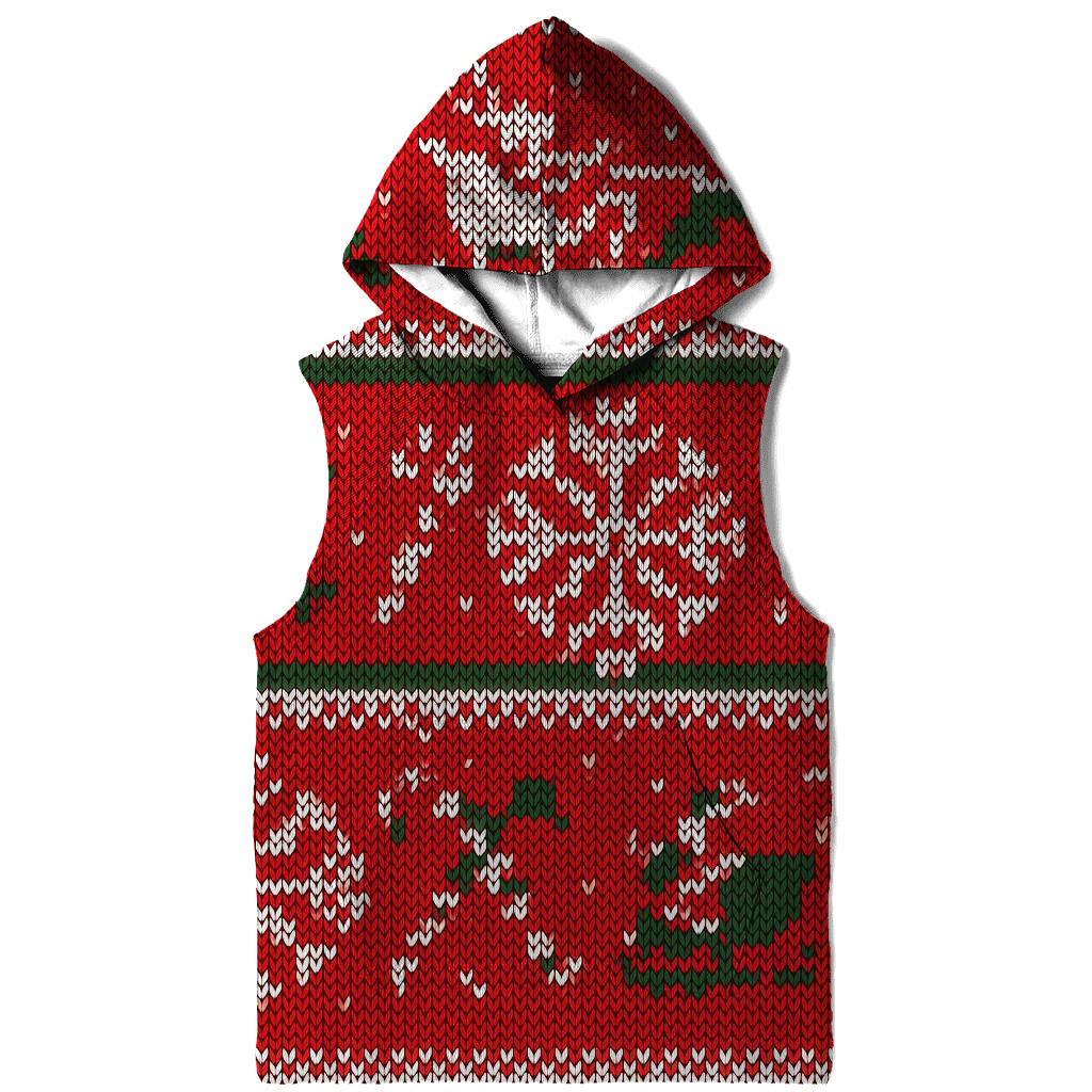Jolly Sleigh And Snowflake Patchwork Design hoodie styles