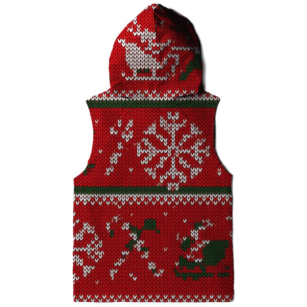 Jolly Sleigh And Snowflake Patchwork Design hoodie styles