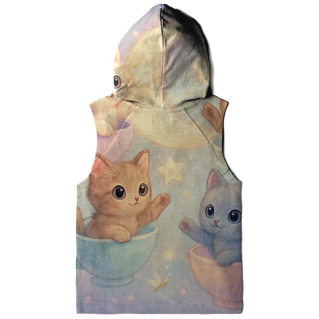 Moonlit Teacup Kitten Carousel embroidered hoodies