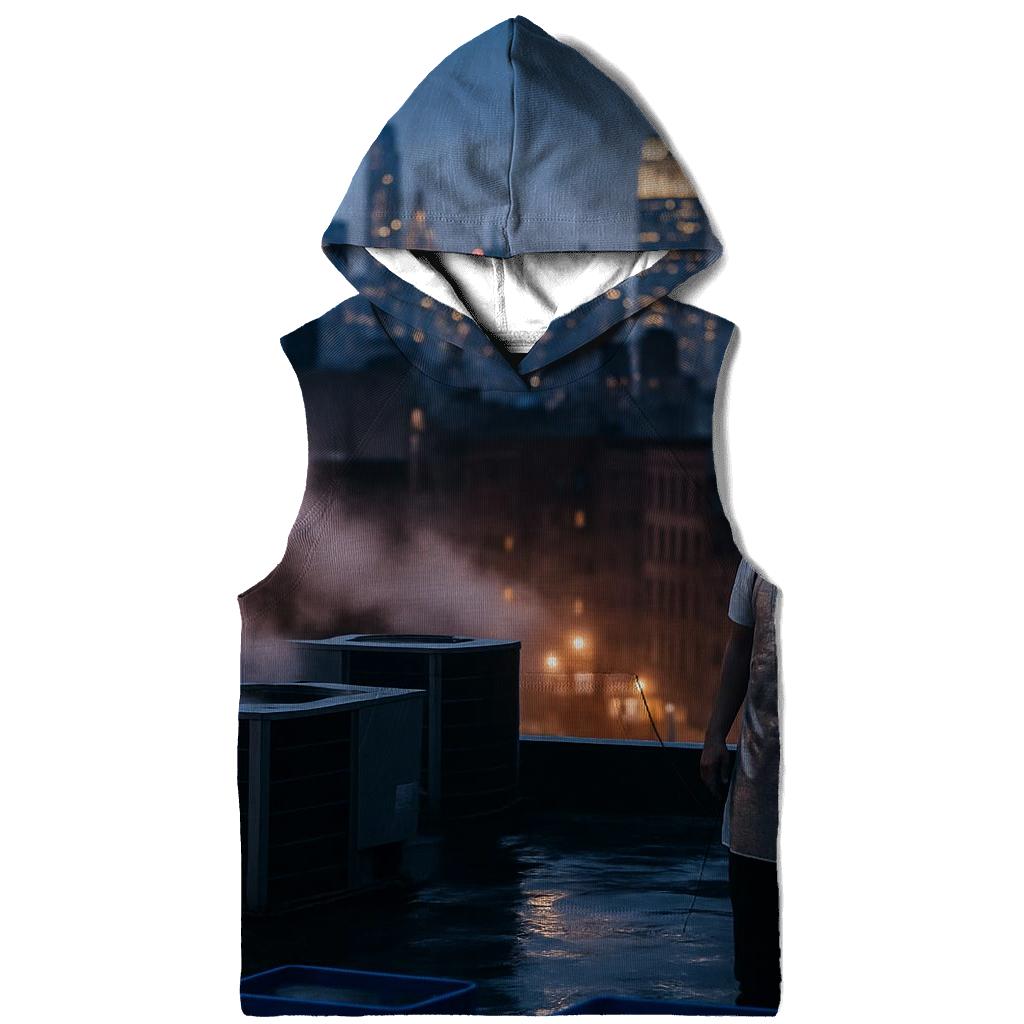 Chinatown Rooftop Steam And Midtown Silhouette After Summer Rain designer hoodies