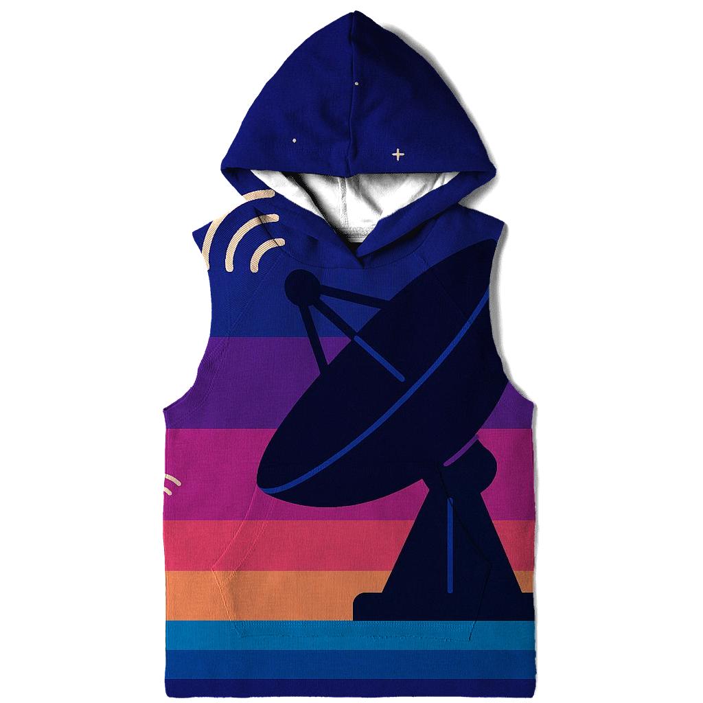 Satellite Dish Horizon Stripes zip-up hoodies