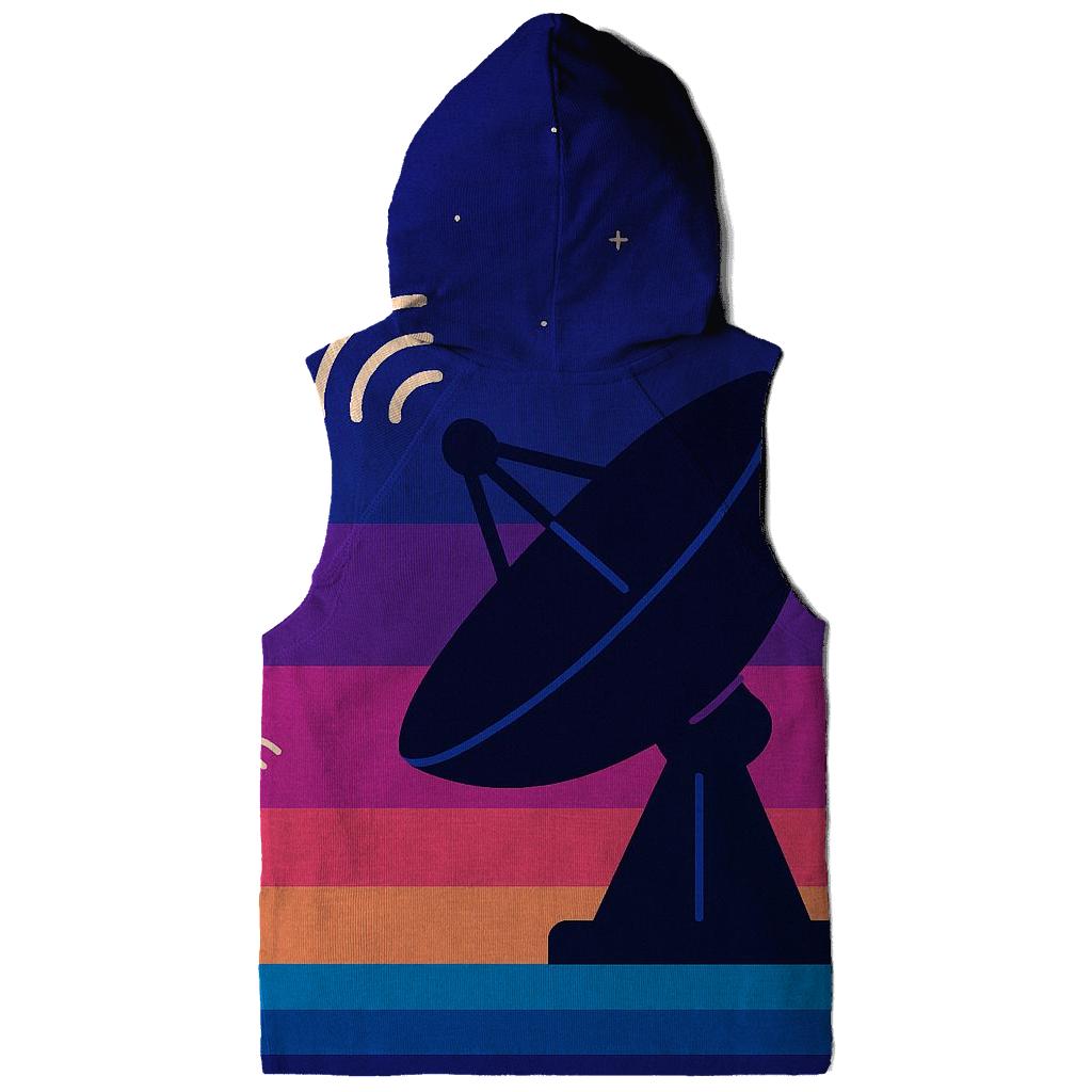 Satellite Dish Horizon Stripes zip-up hoodies