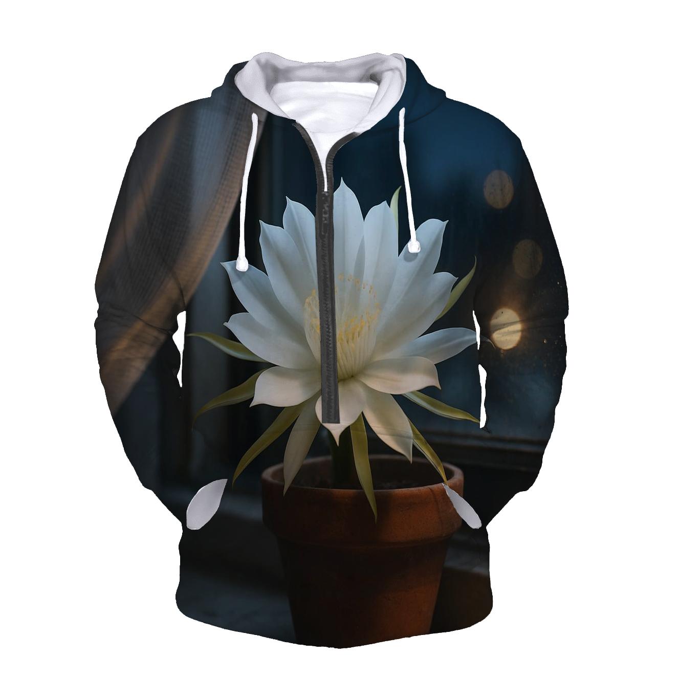 Night Blooming Cereus Window Sill Time Lapse designer hoodies