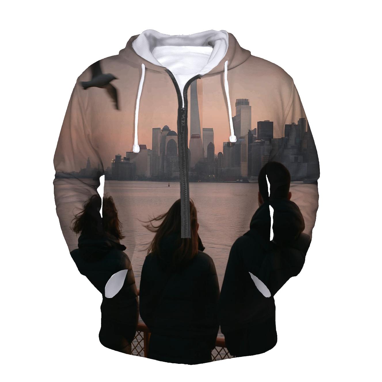 Civic Dawn Over Manhattan From The Staten Island Ferry hoodie designs