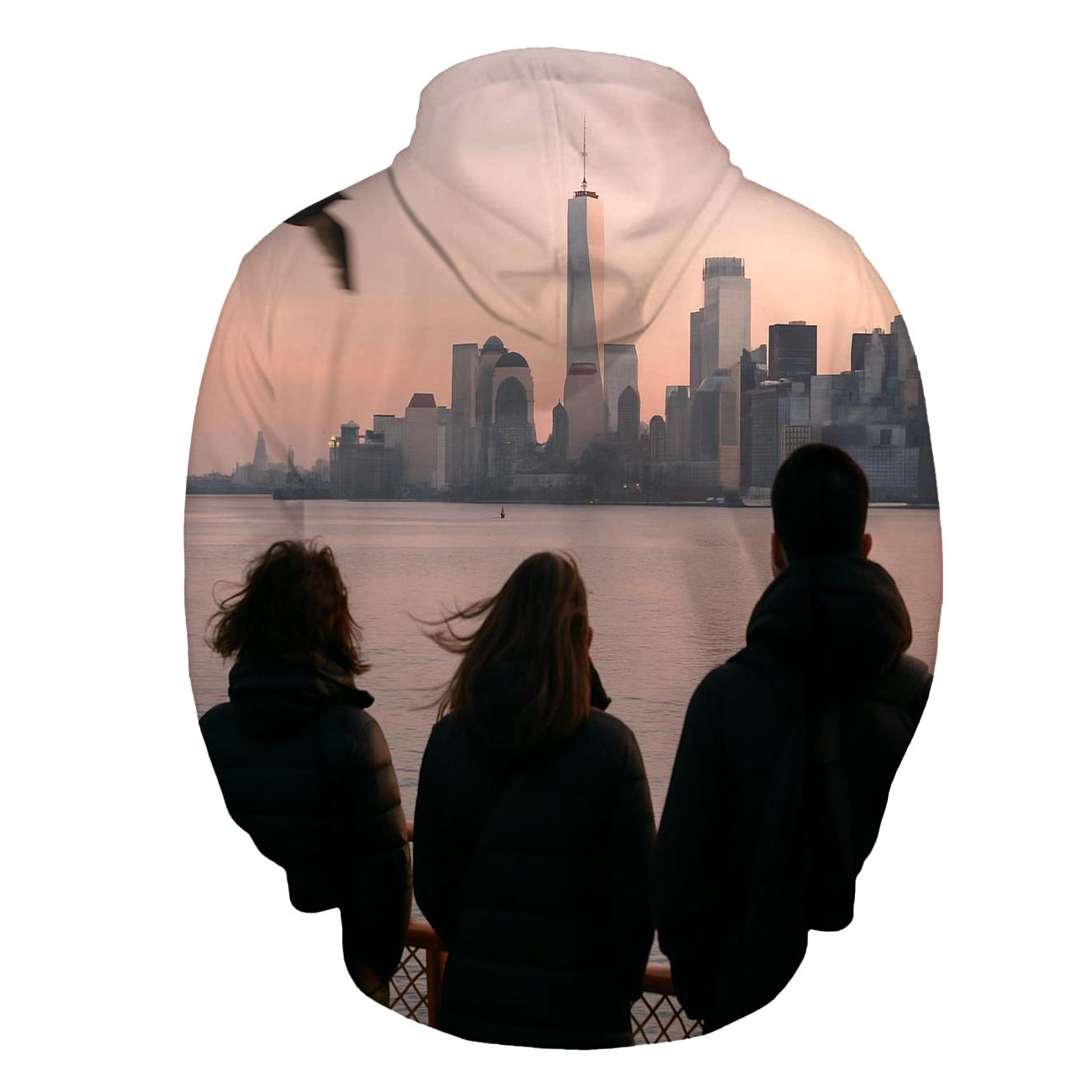 Civic Dawn Over Manhattan From The Staten Island Ferry hoodie designs