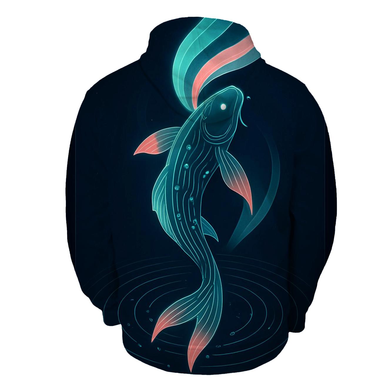 Aurora Circuit Koi heavyweight hoodies