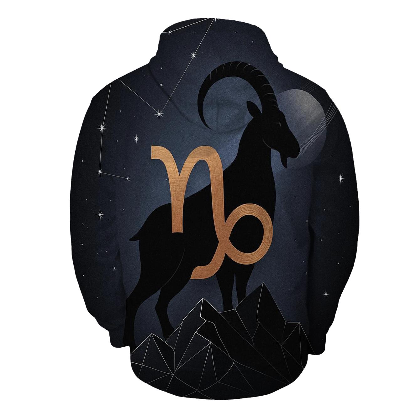 Capricorn Saturnian Mountain Goat Constellation premium hoodies