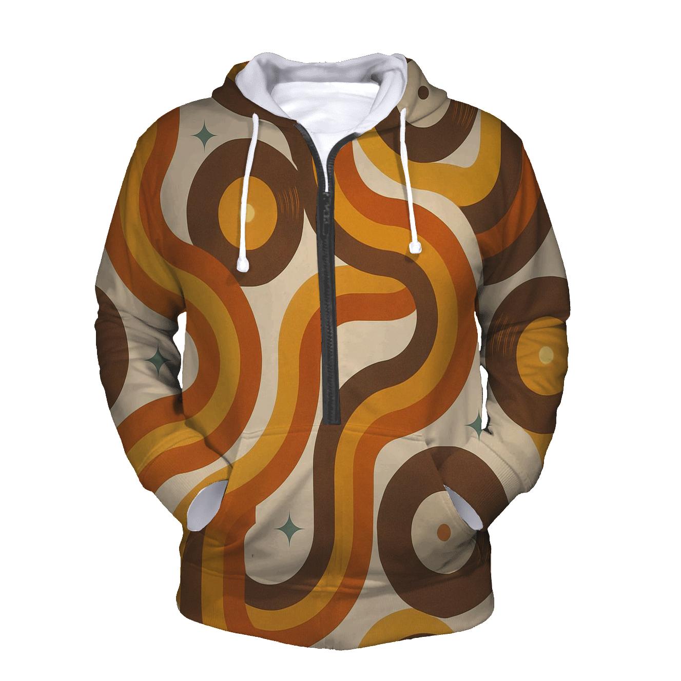 Groovy Vinyl Record Ribbons lightweight hoodies