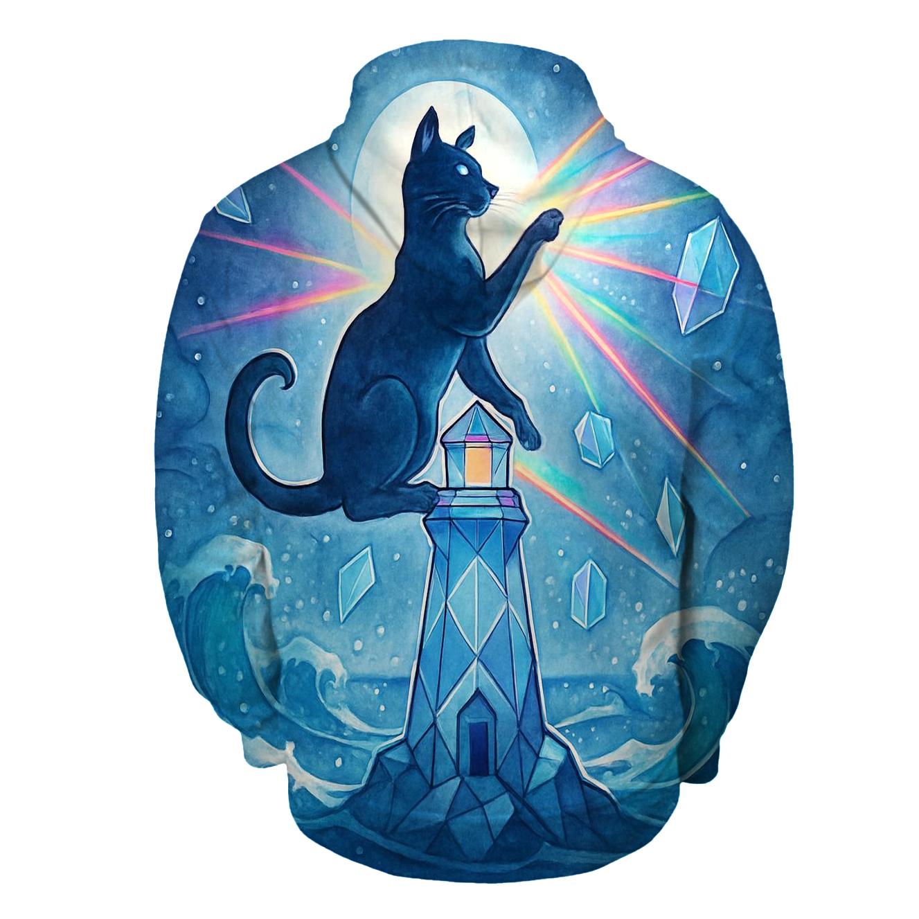 The Prism Lighthouse Cat hoodie trends