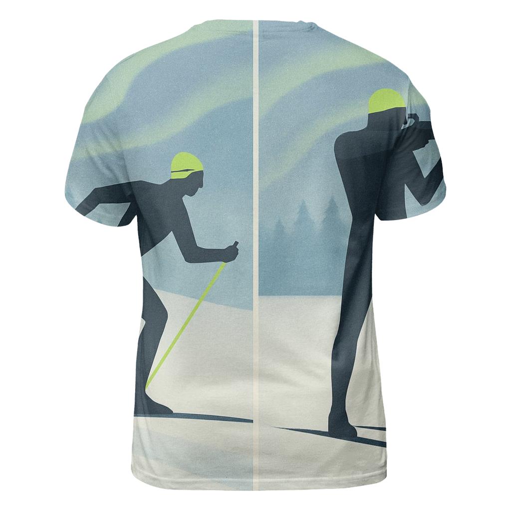 Biathlon Aurora Split Frame unique graphic print tees